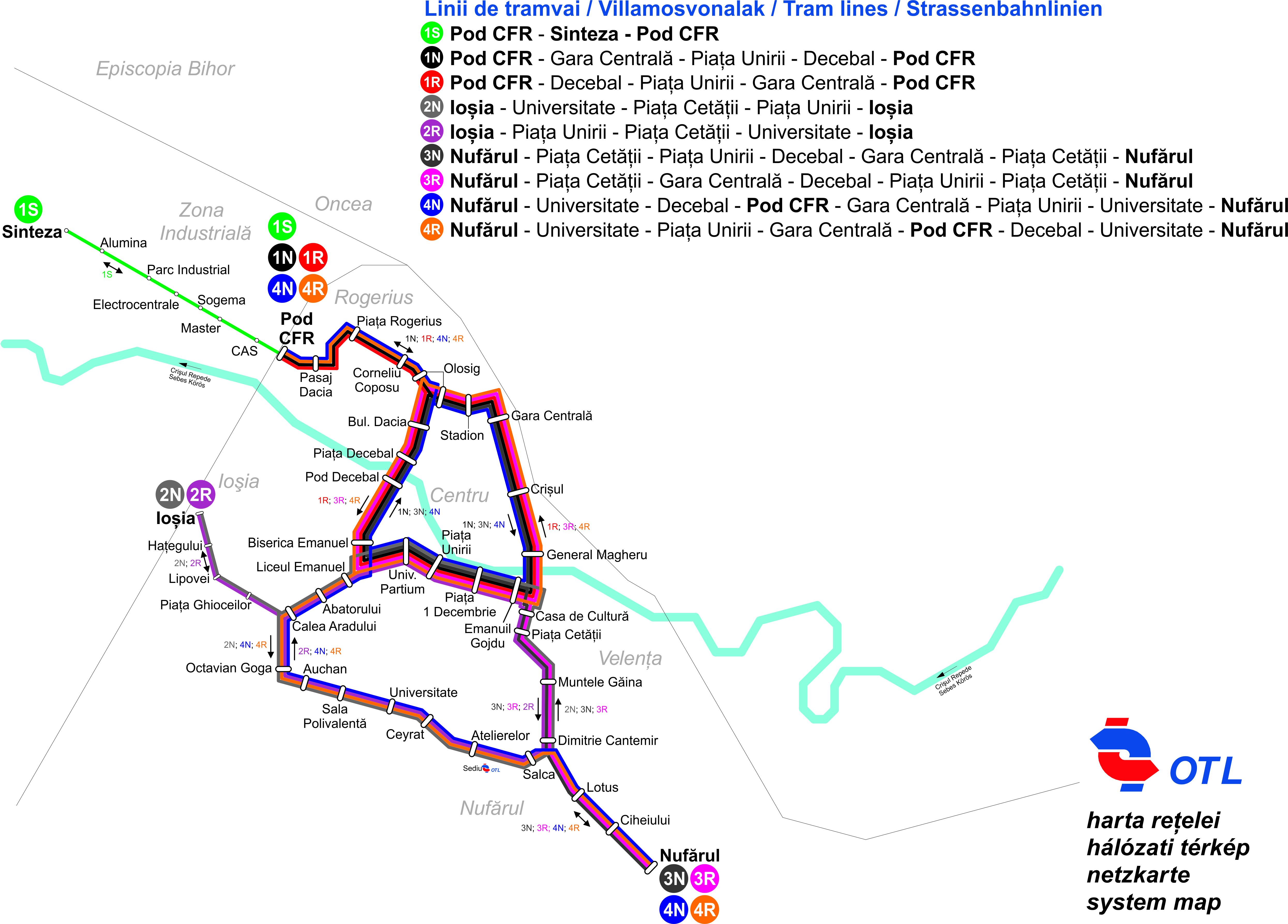 Harta tramvaie